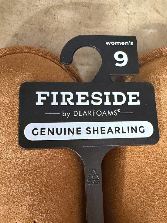 Fireside by Dearfoams Adelaide Genuine Shearling Clog Slipper Size 9 - Picture 5 of 9